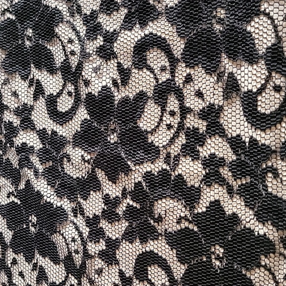 ALMOST FAMOUS Lace Overlaying Beige Spaghetti Strap Dress Blk L Juniors NWT - Picture 15 of 16